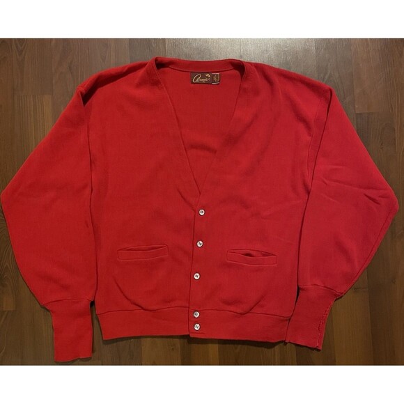 Men's XL Arnie Arnold Palmer Vintage Acrylic Cardigan Sweater Made In USA Golf - Picture 1 of 5